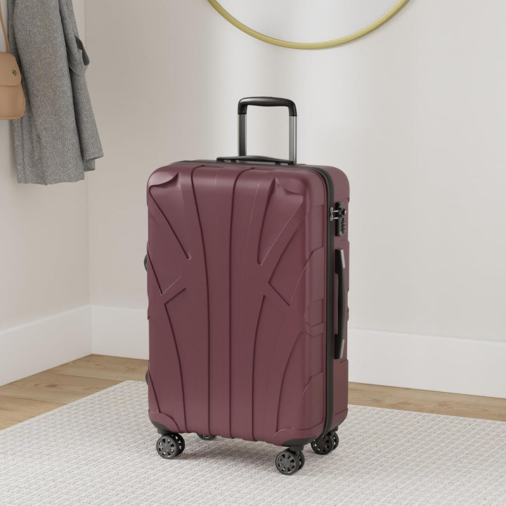 suitline - Hartschalen-Koffer Koffer Trolley Rollkoffer Reisekoffer, TSA, 66 cm, ca. 58 Liter, 100%