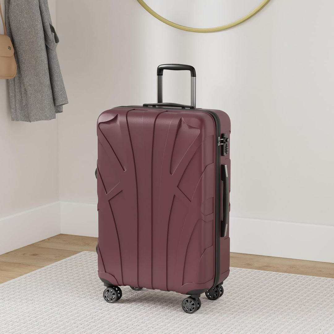 suitline - Hartschalen-Koffer Koffer Trolley Rollkoffer Reisekoffer, TSA, 66 cm, ca. 58 Liter, 100%