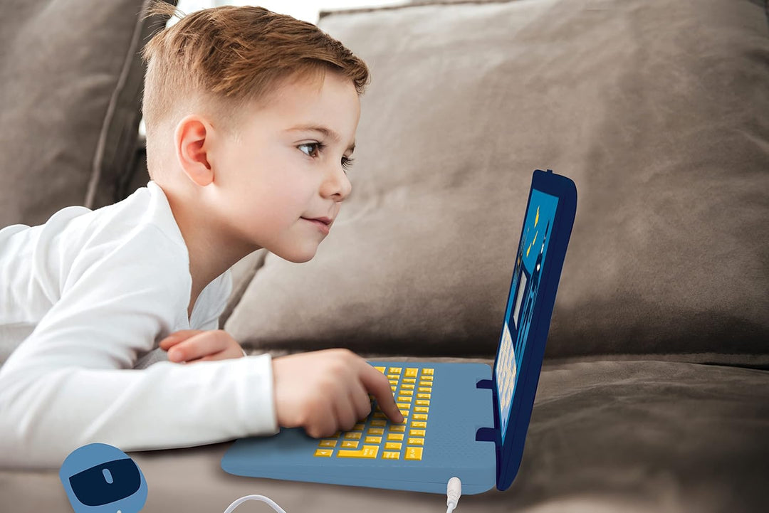 Lexibook JC598BATi1 Batman Lern- und Zweisprachiger Laptop Französisch/Englisch Spielzeug mit 124 Ak