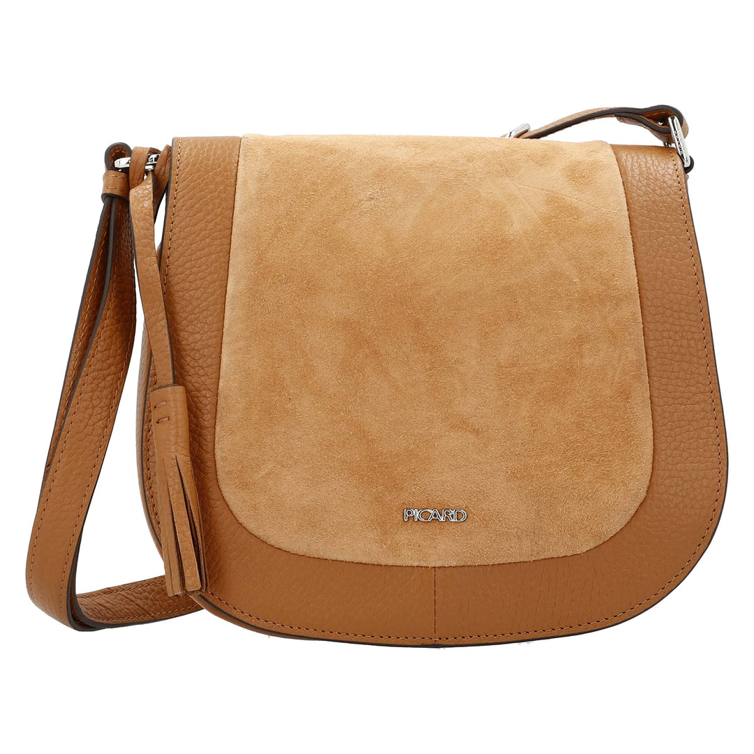 Picard Damen Schultertasche JOURNEY aus Echtleder Klein | mit Magnetverschluss | Schultertasche | Al