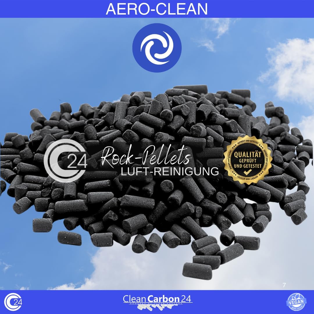 5 Liter Aktivkohle Pellets Ø4mm, aus Steinkohle zur Luftreinigung (AERO-CLEAN Rock-Pellets) [Energie