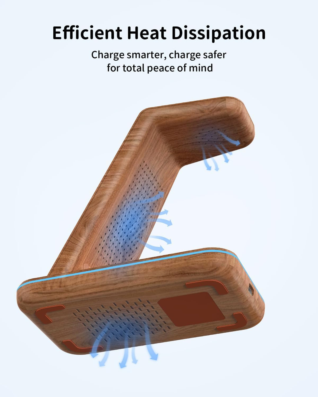GEEKERA Wireless Charger, 3 in 1 Induktive Ladestation für iPhone 16/15/14/13/12/11/Pro Max, Ladesta