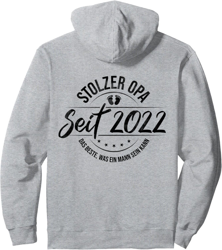 Stolzer Opa 2022 Geburt Enkel Nachwuchs Geschenk Spruch Pullover Hoodie