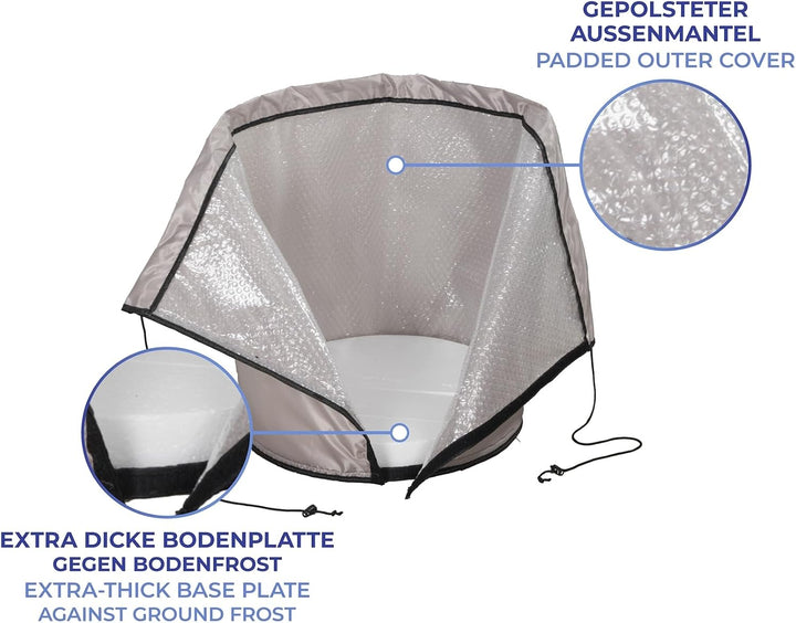 Maximex Pflanzenschutz Pflanztopf-Sack 2er Set Überwinterung Frostschutz Pflanzen 28l Zylinder platz