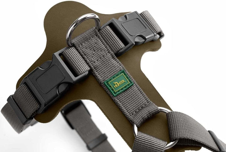 HUNTER AALBORG MIXED Hundegeschirr, M-L, oliv/grau oliv/grau 63 - 96 cm, oliv/grau 63 - 96 cm