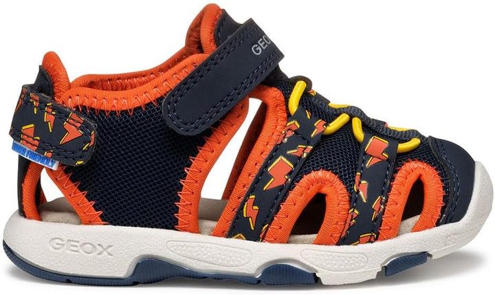 Geox Baby-Jungen Multy Boy B Sandalen, Navy Orange