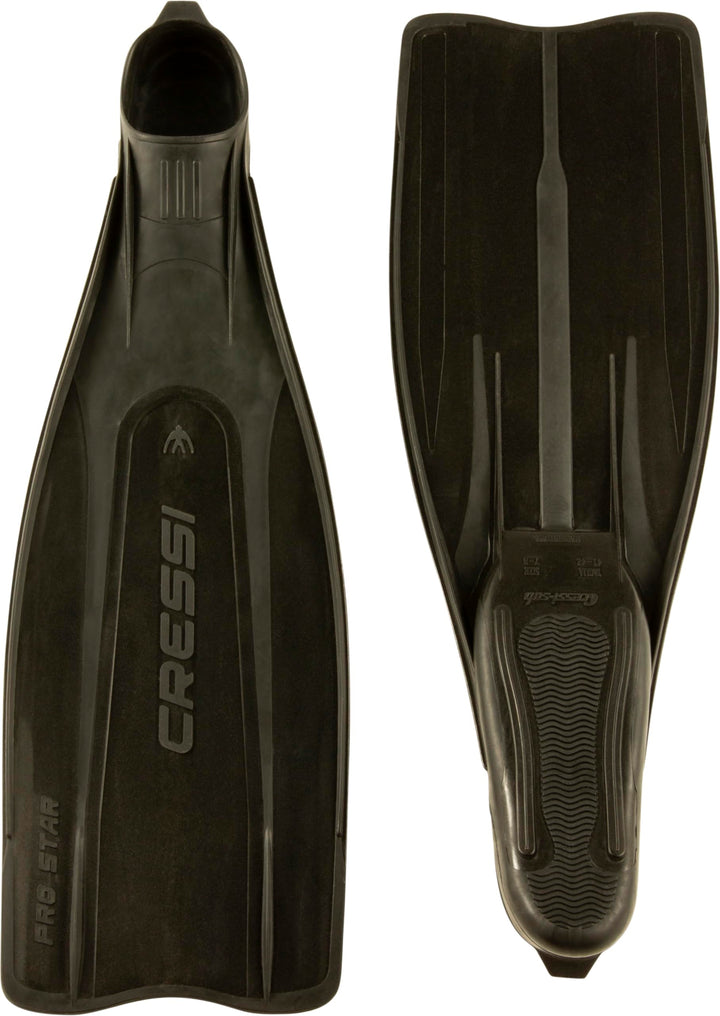 Cressi Pro Star Vollfussflossen EU 37/38 |4/5 Schwarz, EU 37/38 |4/5 Schwarz
