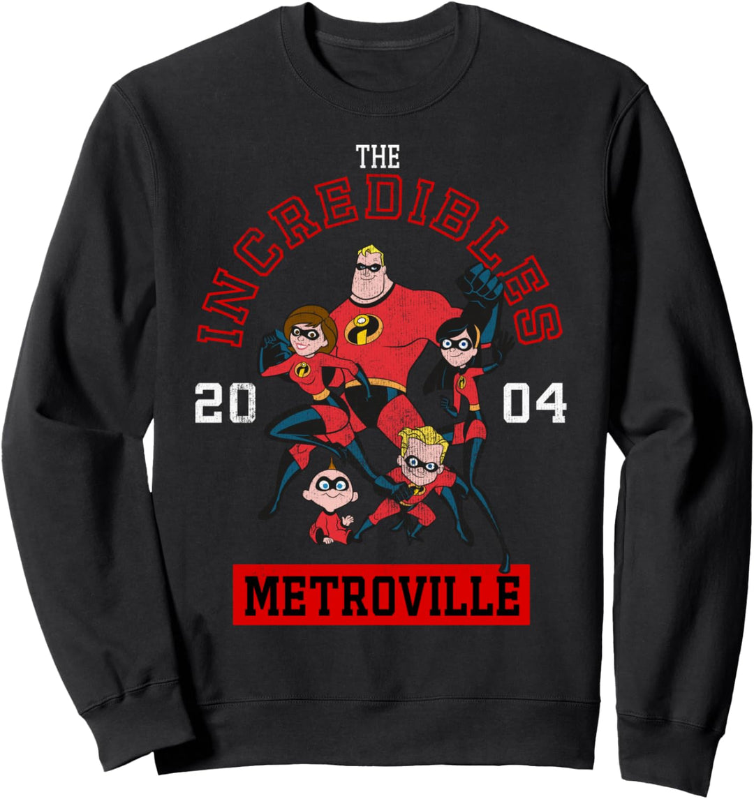 Disney Pixar Incredibles Metroville Family Group Shot Sweatshirt