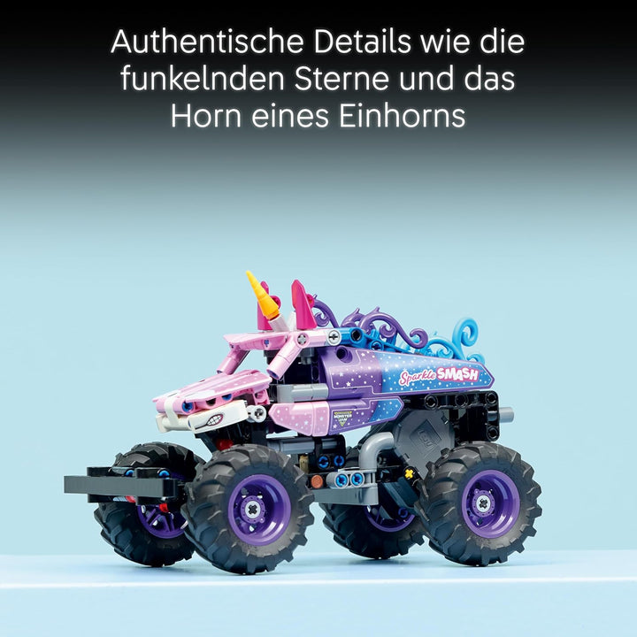 LEGO Technic Monster Jam Sparkle Smash mit Rückziehmotor - Technic Monstertruck & Einhorn Monster Tr