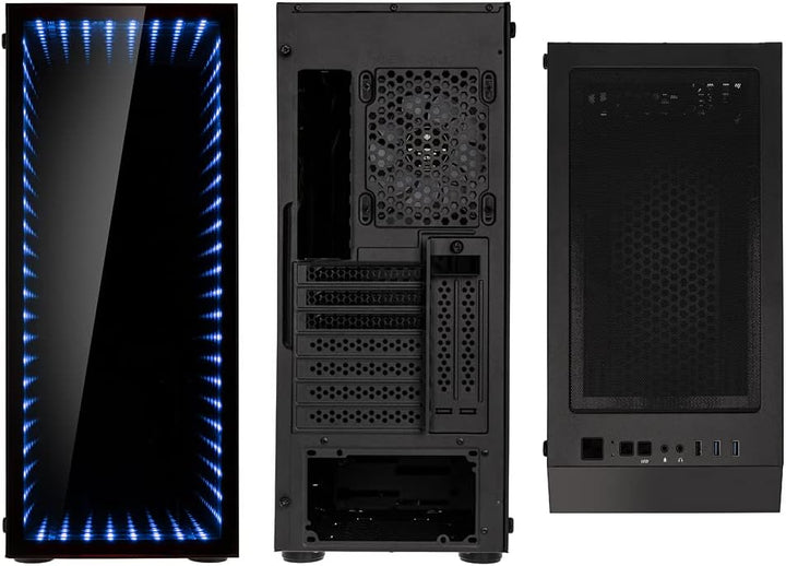 Kolink Void Rift PC Gehäuse Midi Tower Case mit ARGB-beleuchteter Front, Glas mit Vertikaler GPU-Ein