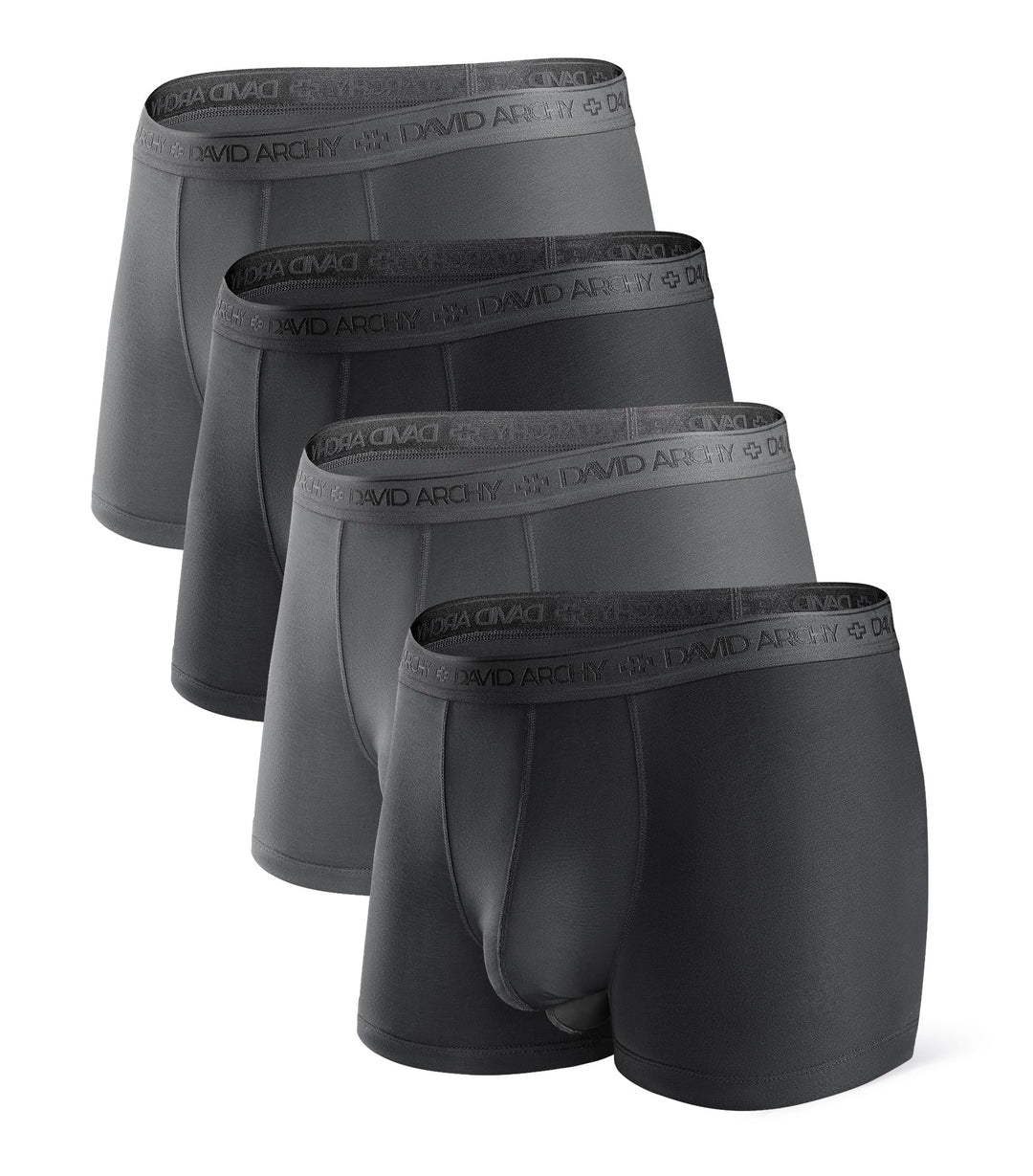 DAVID ARCHY Herren Boxershorts Mehrfachpack, Mirco Modal Stretcken Klassischer Retroshorts, Unterhos
