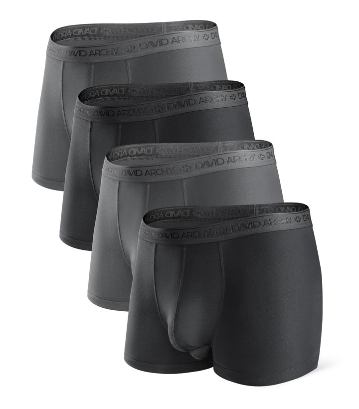 DAVID ARCHY Herren Boxershorts Mehrfachpack, Mirco Modal Stretcken Klassischer Retroshorts, Unterhos