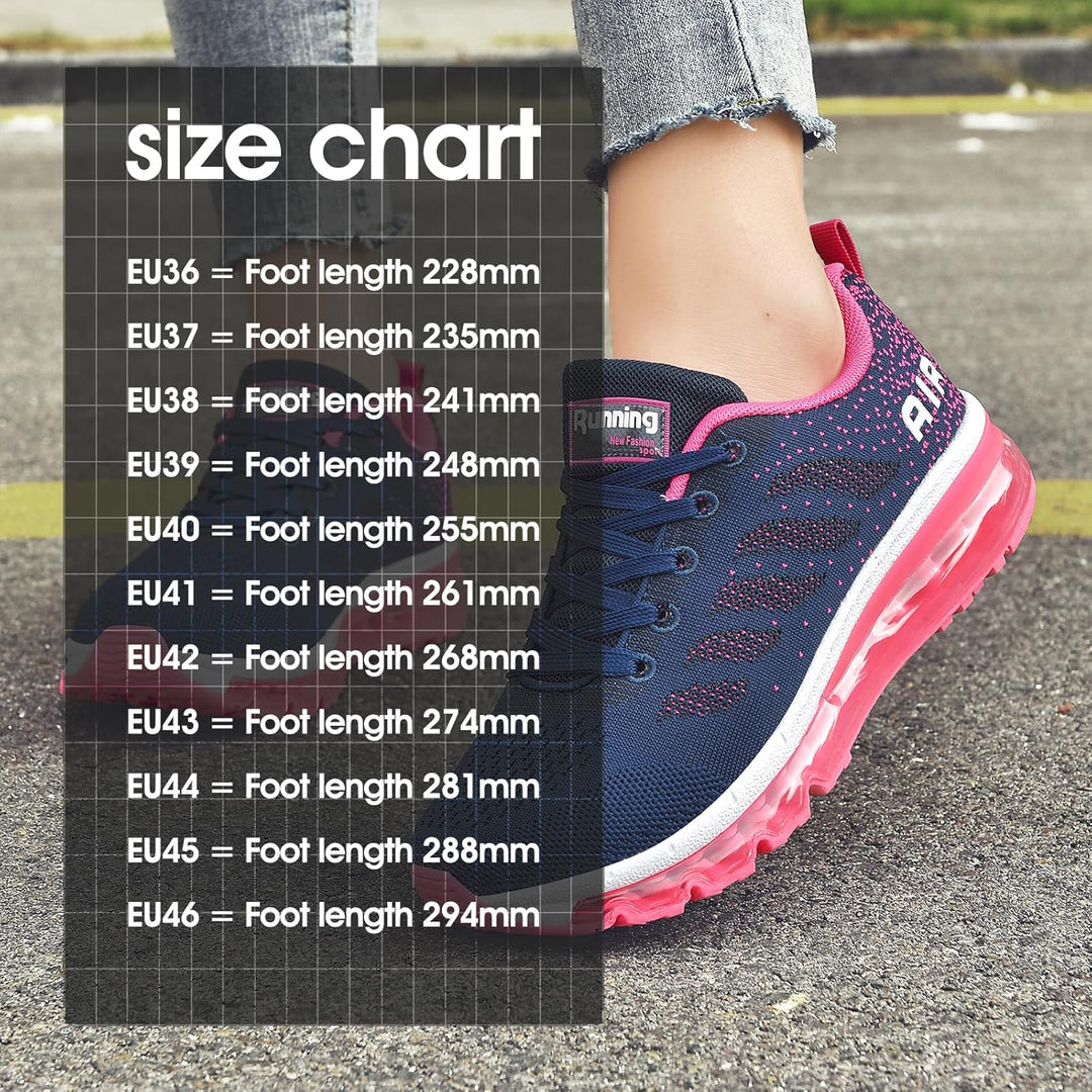 frysen Herren Damen Sportschuhe Laufschuhe mit Luftpolster Turnschuhe Profilsohle Sneakers Leichte S