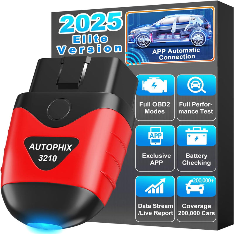 AUTOPHIX 3210 Bluetooth OBD2 Diagnosegerät für iOS & Android EOBD OBDII Auto Scanner mit Batterietes