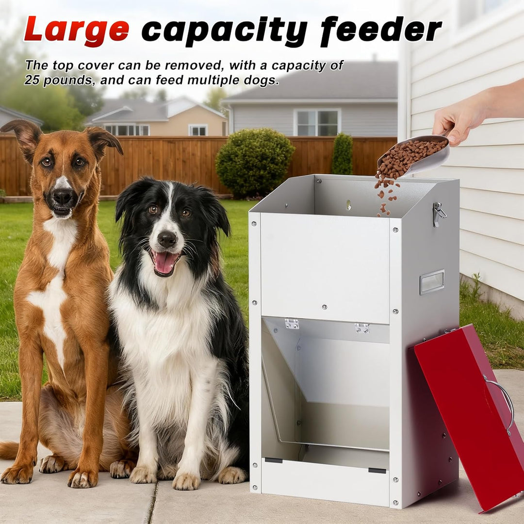 Futterautomat für grosse Hunde, 11 kg Automatischer Hundefutterspender für drinnen und draussen Gros