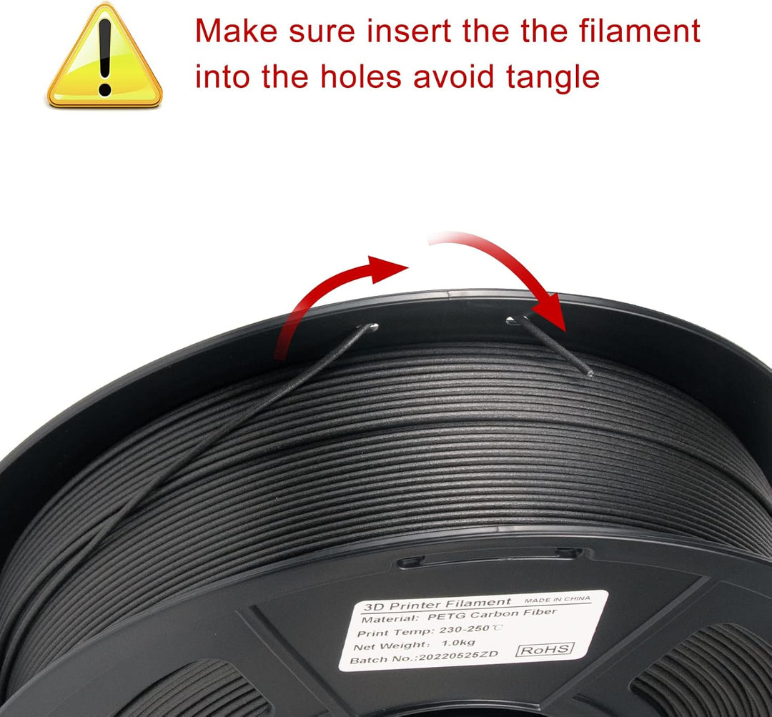 IEMAI PETG Carbon Fibre Filament 1.75 mm, 3D Printer Filament PETG, Carbon Fibre Filament 1.75 PETG