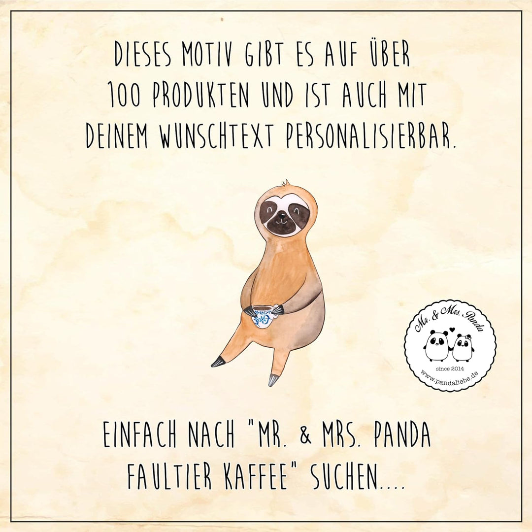 Mr. & Mrs. Panda Motiv WC Sitz Faultier Kaffee - Geschenk, Toilettendeckel, erster Kaffee, Frühaufst