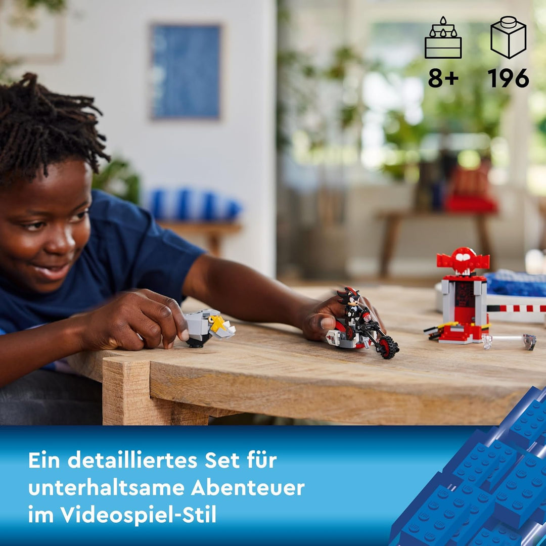 LEGO Sonic The Hedgehog Shadow The Hedgehog Flucht, Set mit Motorrad-Spielzeug und Figuren aus dem V
