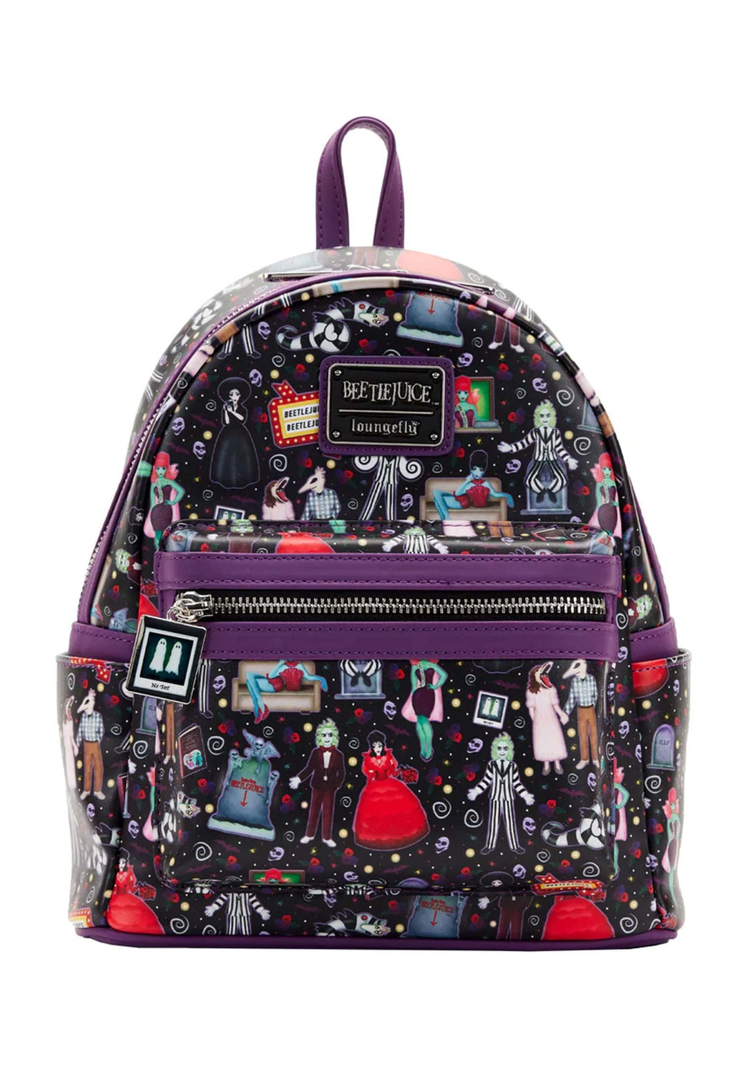 Loungefly Beetlejuice Icons AOP Mini Backpack