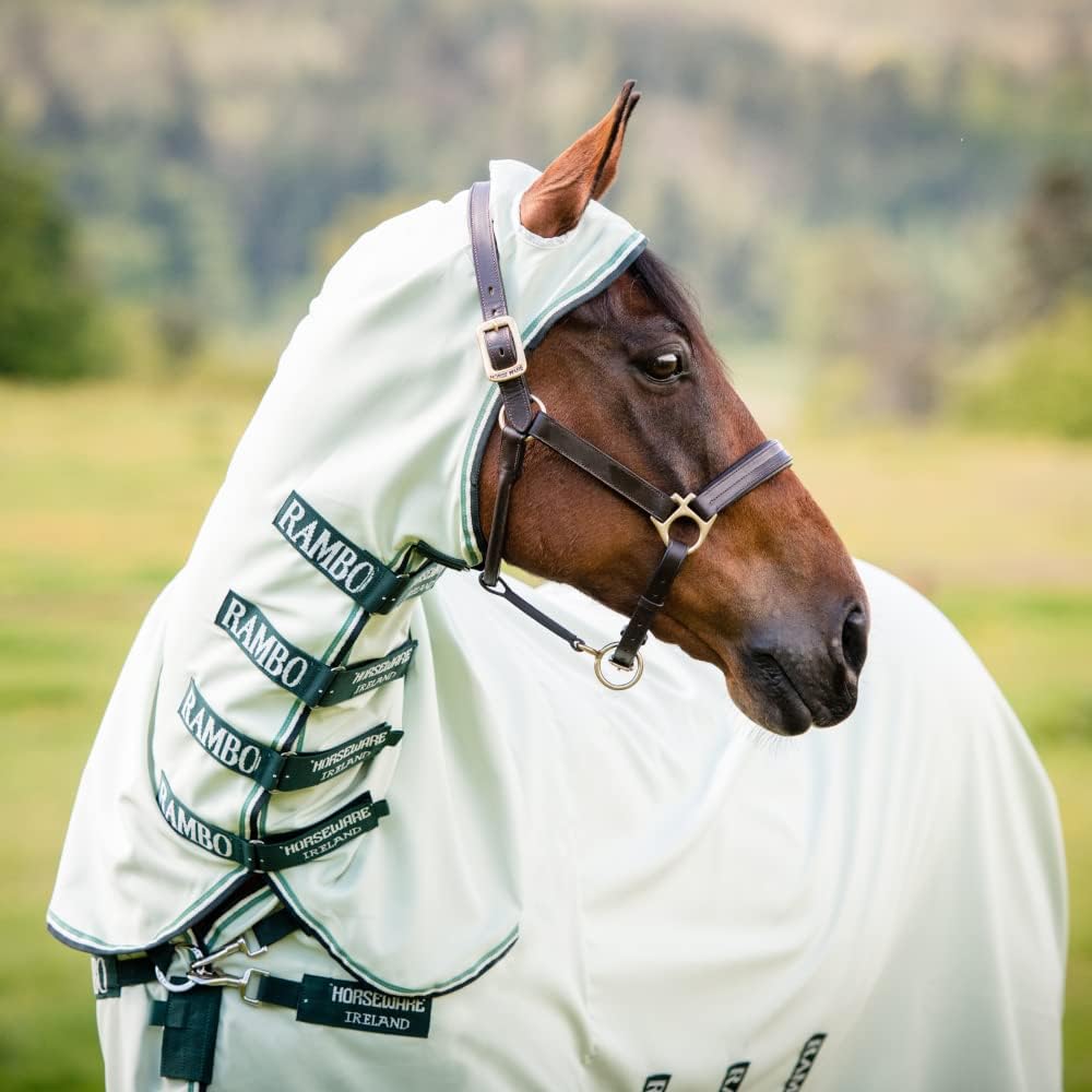 Horseware Rambo Hoody Green/sage Ekzemerdecke Fliegendecke (165)