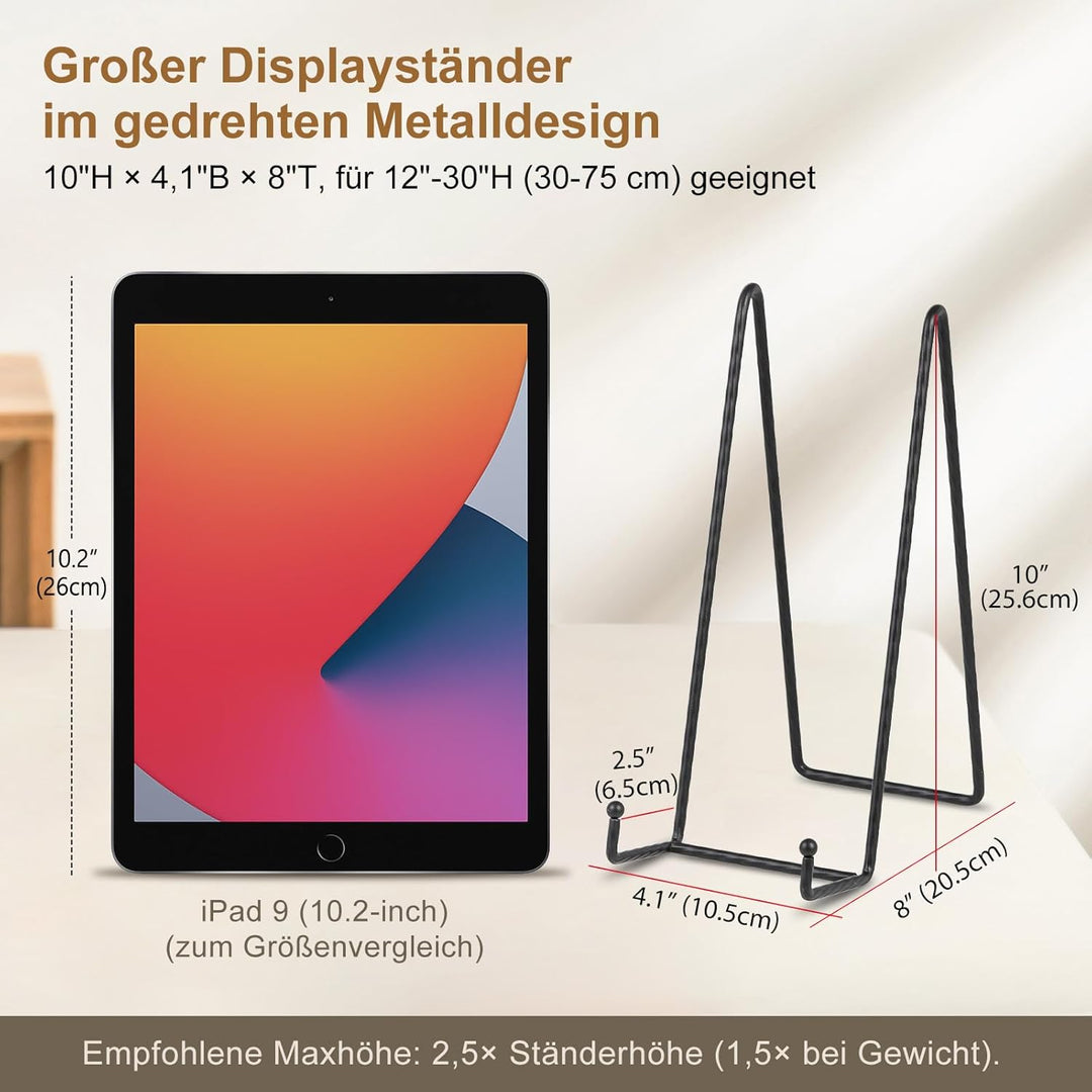 Staffelei Aufsteller Teller Ständer Metall - 3 Stück Tellerständer - Deko Tellerhalter - Dekoteller