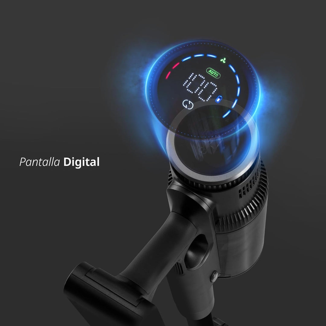 Ufesa Z7 Digital Akku Staubsauger, Selbstladender-Flexibler, 29.6V, LED Touchscreen, 26KPa, 500W, 80