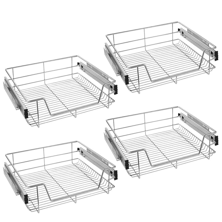 UISEBRT 4X Küchenschublade Teleskopschublade 60cm - Küchenschrank Schrankauszug Schlafzimmerschränke