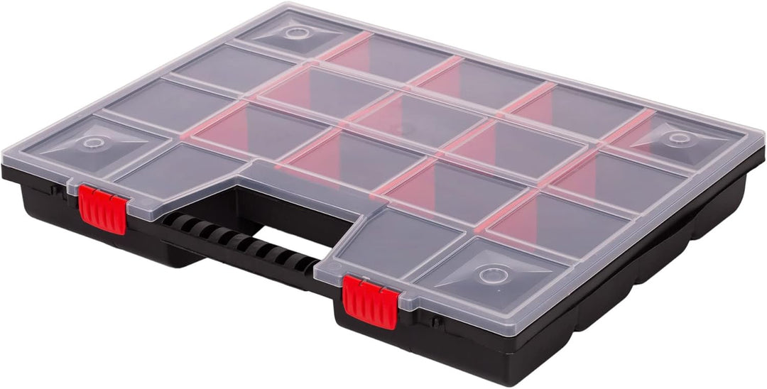 Mivos Sortimentskasten 20” mit Transparent Deckel - Aufbewahrungsbox 490 x 390 x 65 mm - Sortierkast