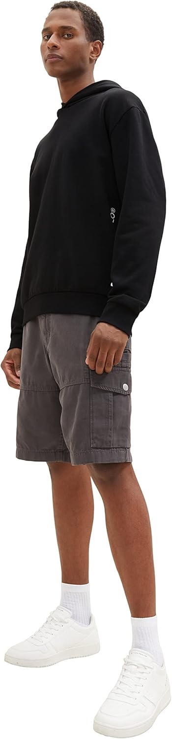 TOM TAILOR Herren Relaxed Fit Cargo Shorts 29 10899 - Tarmac Grey, 29 10899 - Tarmac Grey