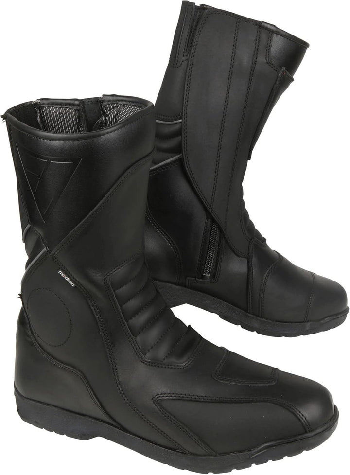 Modeka Stiefel Assen Evo schwarz Leder Hipora 3M wasserdicht CE Verstärkungen 37 EU, 37 EU