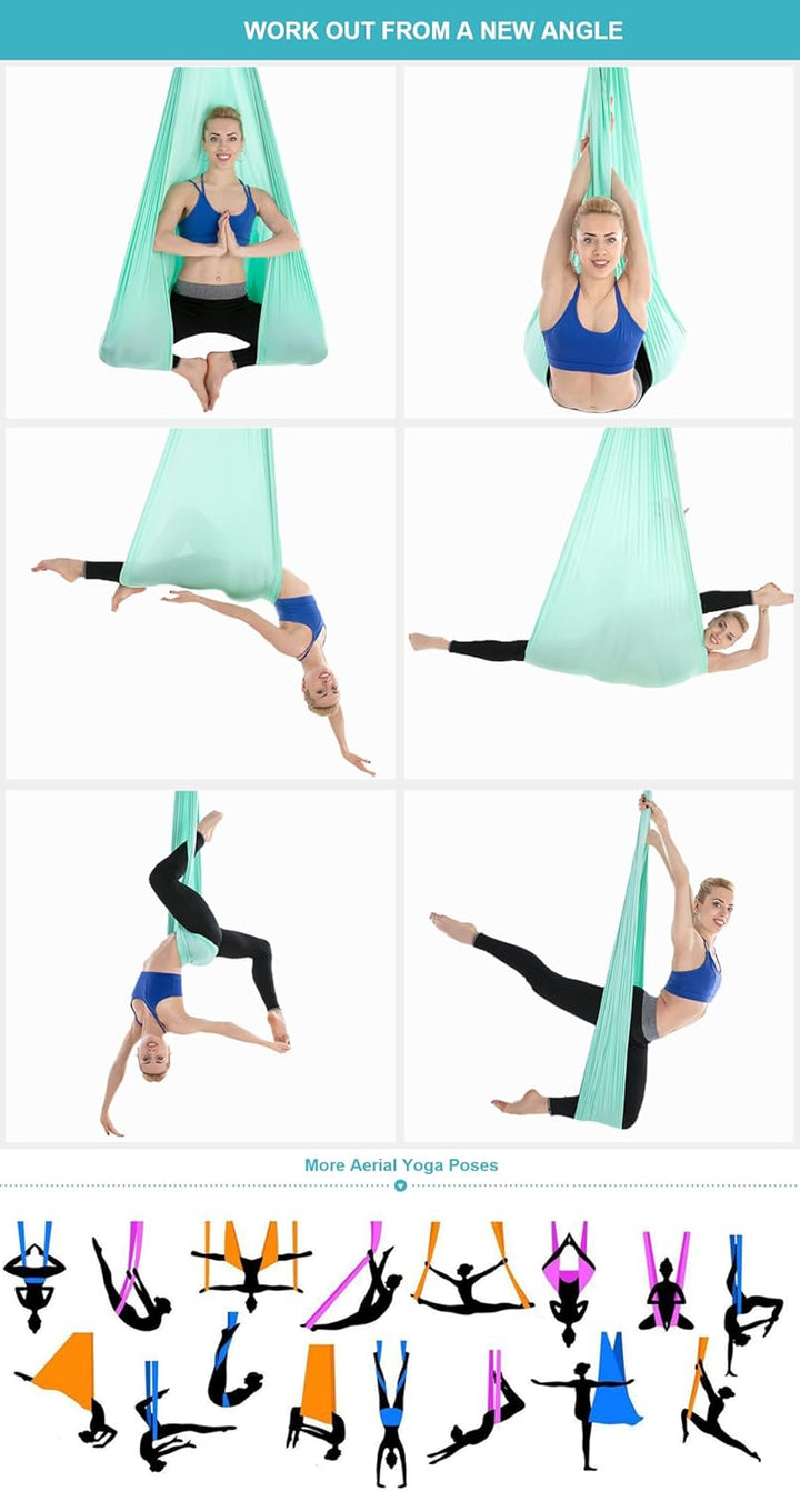 Yoga-Set für Erwachsene, Yoga-Zubehör, 500 kg Belastung, inkl. Kompletter Installationshardware Lake