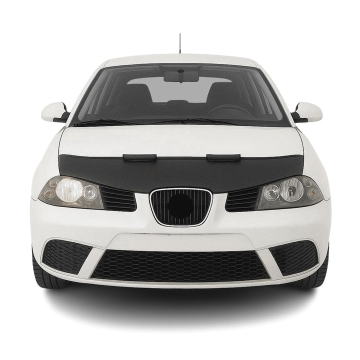 OMAC Haubenbra Steinschlagschutz Bonnet Bra kompatibel mit Seat Ibiza 2002-2008 Schwarz Halb Schwarz
