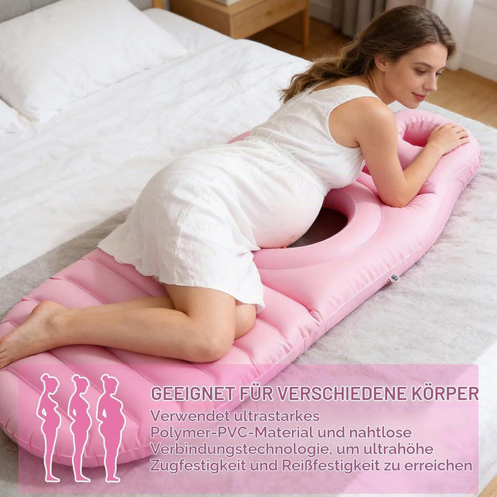 Luftmatratze Schwangere, Aufblasbares Schwangerschaftskissen Mit Loch, Beflockte Verdicken PVC Bauch