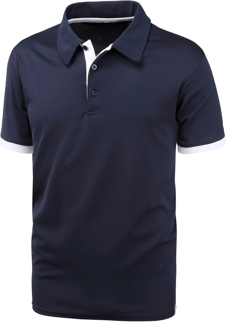 JACKETOWN Polo Shirts Herren Kurzarm Tshirt Schnelltrocknend Casual Shirt Outdoor Atmungsaktives Pol