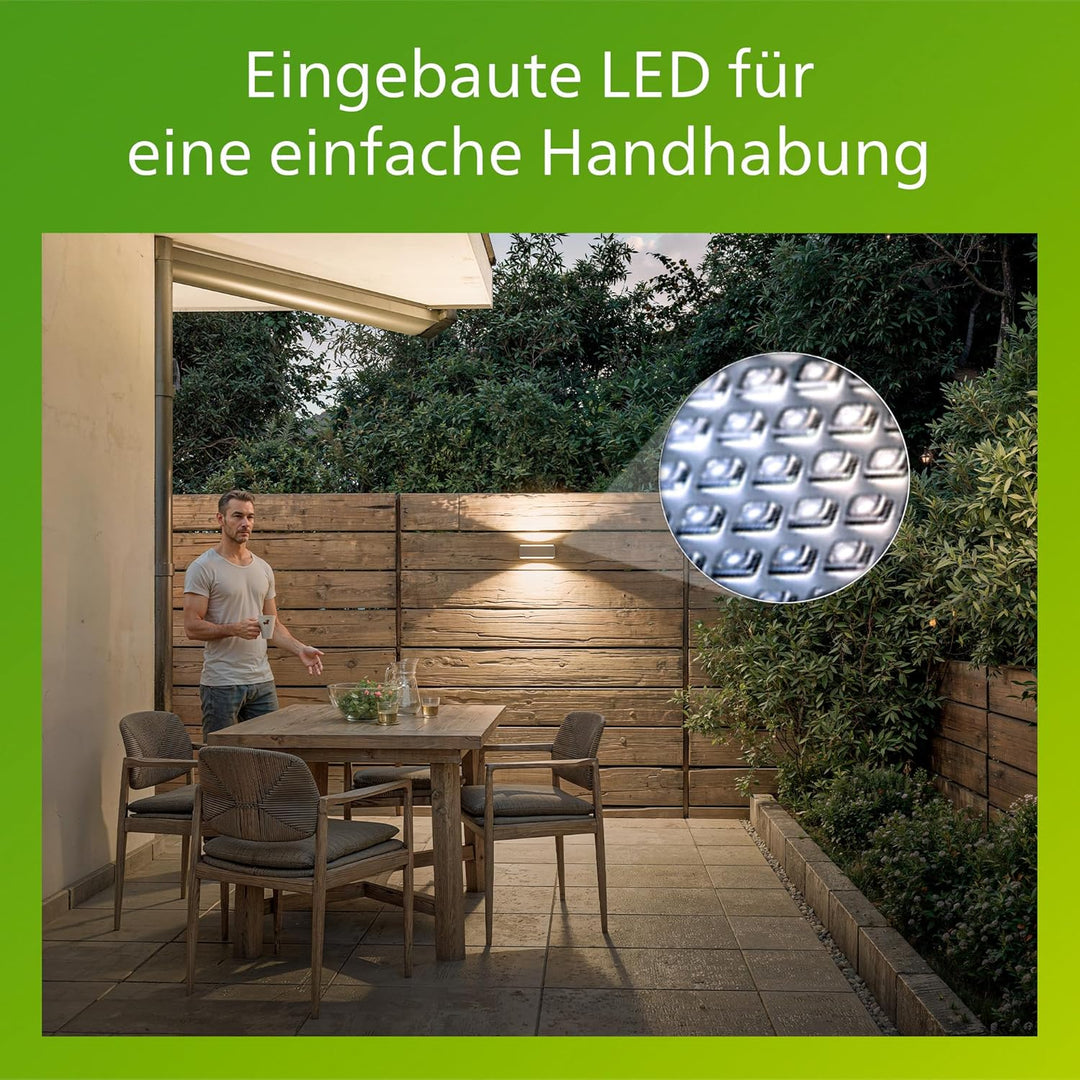 Philips myGarden Stratosphere LED Wandaussenleuchte, 9W, Anthrazit,