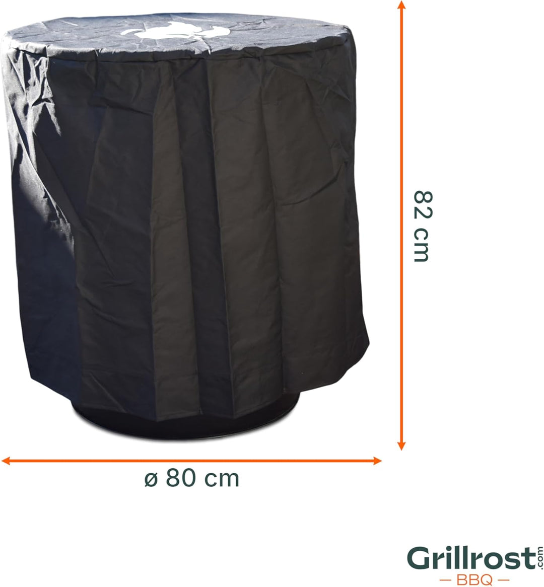 Grillrost.com Das Original 80er Abdeckhaube für alle Feuerplatten mit 80cm Durchmesser - robust & we