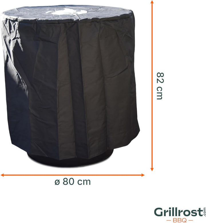 Grillrost.com Das Original 80er Abdeckhaube für alle Feuerplatten mit 80cm Durchmesser - robust & we