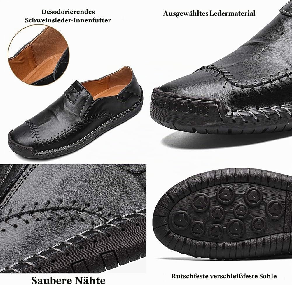 Asifn Herren Casual Leder Loafers Fahren Walking Schuhe Bequeme Slip-on Sneaker Formelle Oxford Penn
