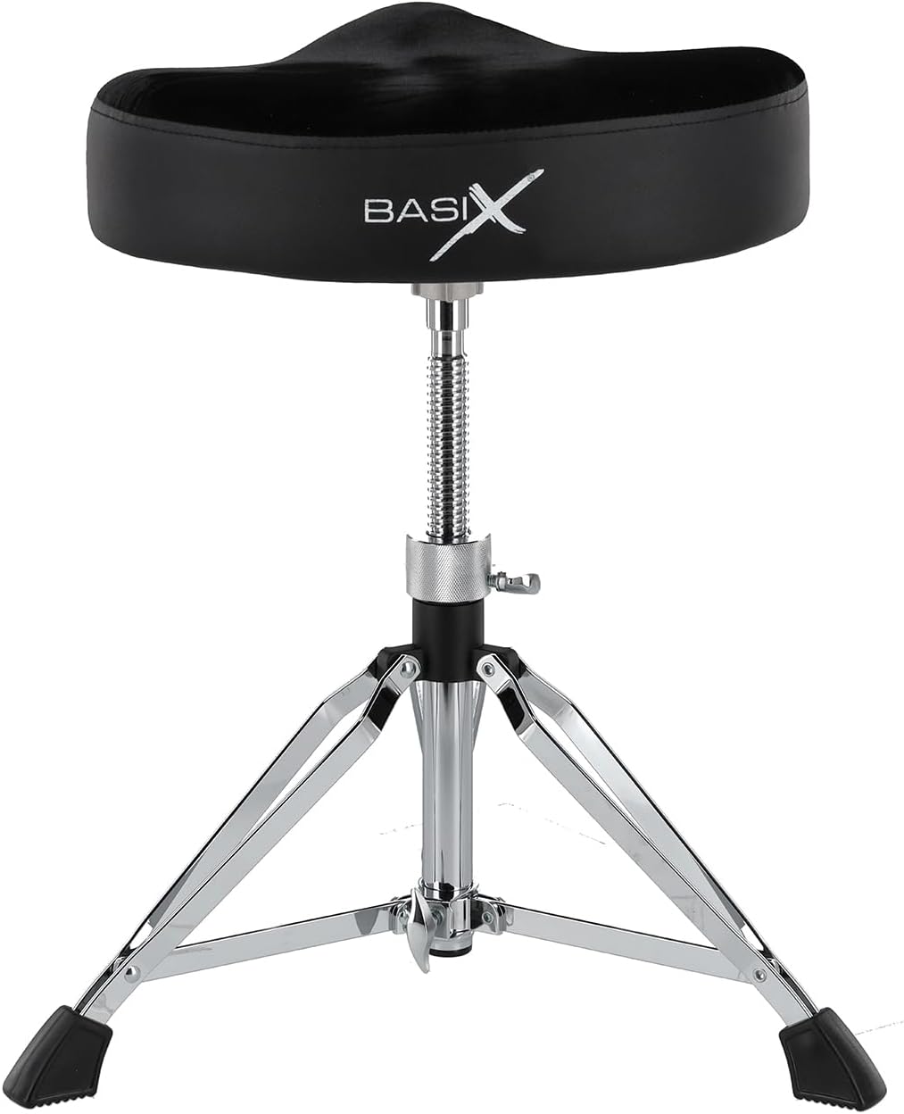 GEWA pure Schlagzeughocker Sattelsitz DT-550, höhenverstellbar, doppelstrebig, 43 cm/69 cm Sattelsit
