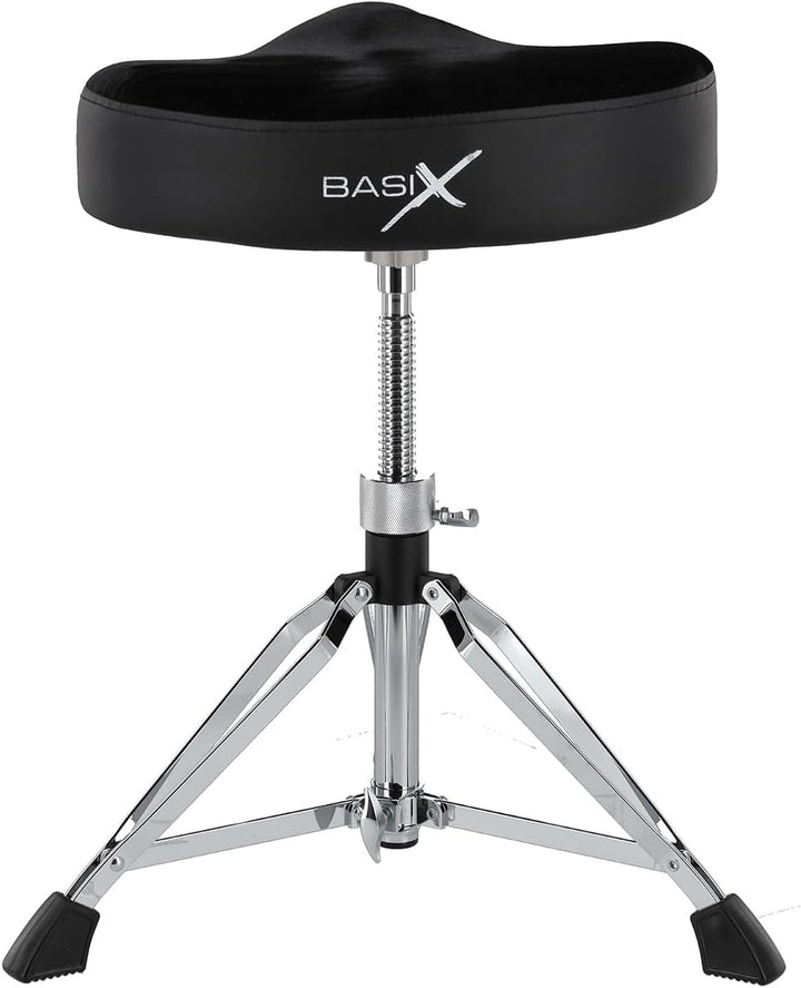 GEWA pure Schlagzeughocker Sattelsitz DT-550, höhenverstellbar, doppelstrebig, 43 cm/69 cm Sattelsit
