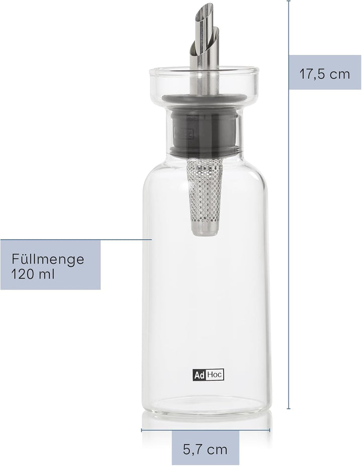 AdHoc BZ79 Ölspender oder Essigspender AromaPour aus Borosilikatglas | elegante Olivenölflasche mit
