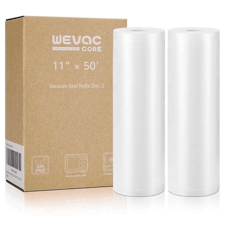 Wevac 2 Rollen 28x1500cm Sous Vide Beutel, Vakuumbeutel Lebensmittel, Vakumierfolienrolle geeignet f
