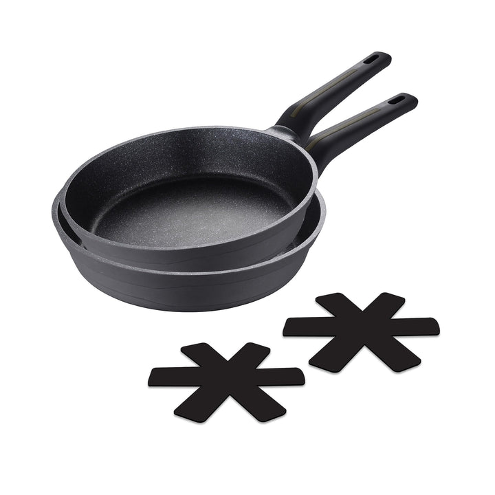 Set von 2 Pfannen Ø20Ø24cm mit Bistro-Schützern San Ignacio 2 Bratpfannen (20 und 24 cm)+2 Schutzvor