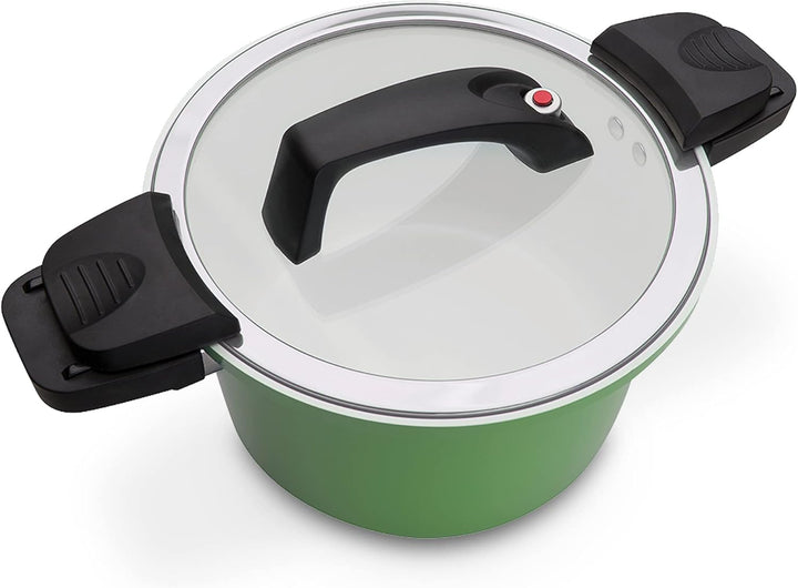 GSW Ceramica Energiespartopf — hochwertiger Kochtopf mit Deckel, ideal für energiesparendes Kochen,