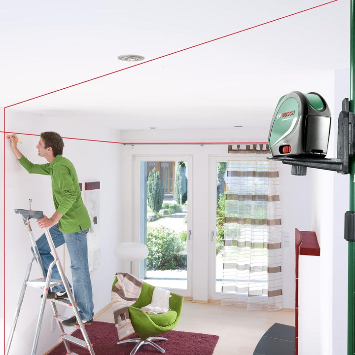 Bosch Kreuzlinienlaser UniversalLevel 3 mit Stativ (3 Laserlinien inkl. vertikaler Linie im 90°-Wink