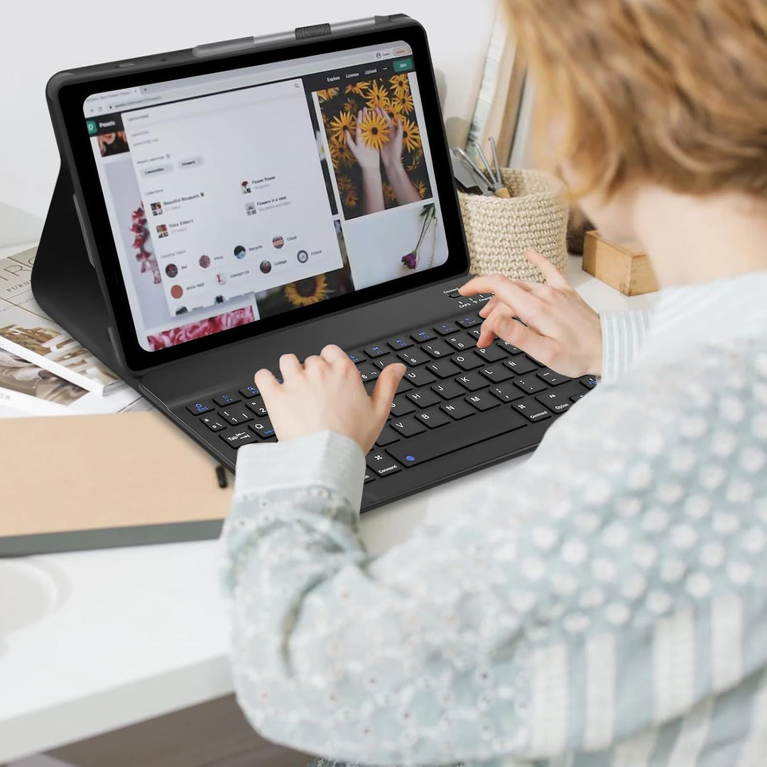 Hülle mit Tastatur für Lenovo Tab M11 (TB330/TB331) 11 Zoll 2024, (Deutsches) Tastatur Hülle für Len
