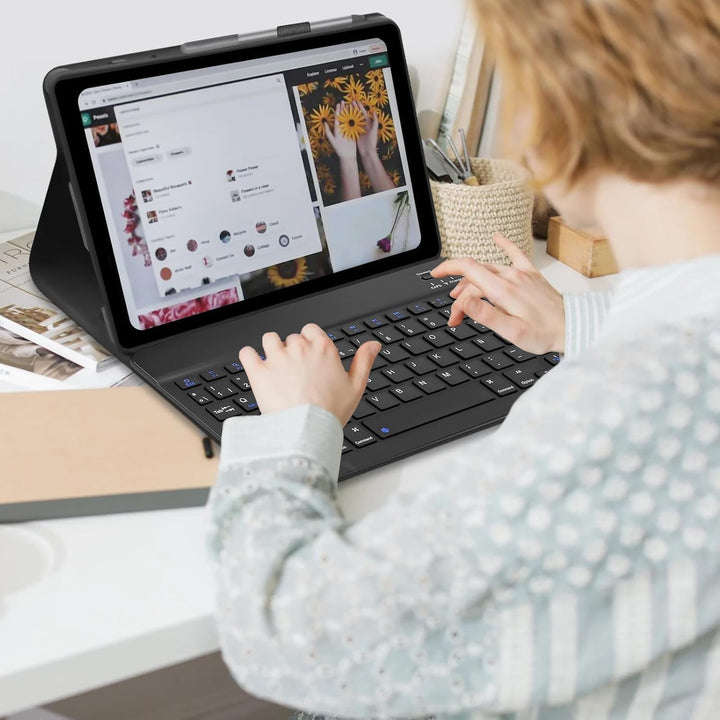 Hülle mit Tastatur für Lenovo Tab M11 (TB330/TB331) 11 Zoll 2024, (Deutsches) Tastatur Hülle für Len