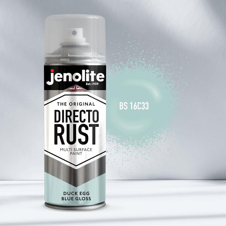 JENOLITE Directorust Glänzende Sprühfarbe | ENTENEI BLAU | 3x400ml | Spraydosen Sprühfarbe DIY | Meh