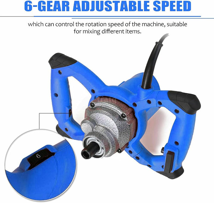 Farb-Mörtelrührer, Betonrührer, 2600 W, 0-1500rpm Drehzahl, M14 Rühreraufn, Ergonomisch Mischer, Rüh