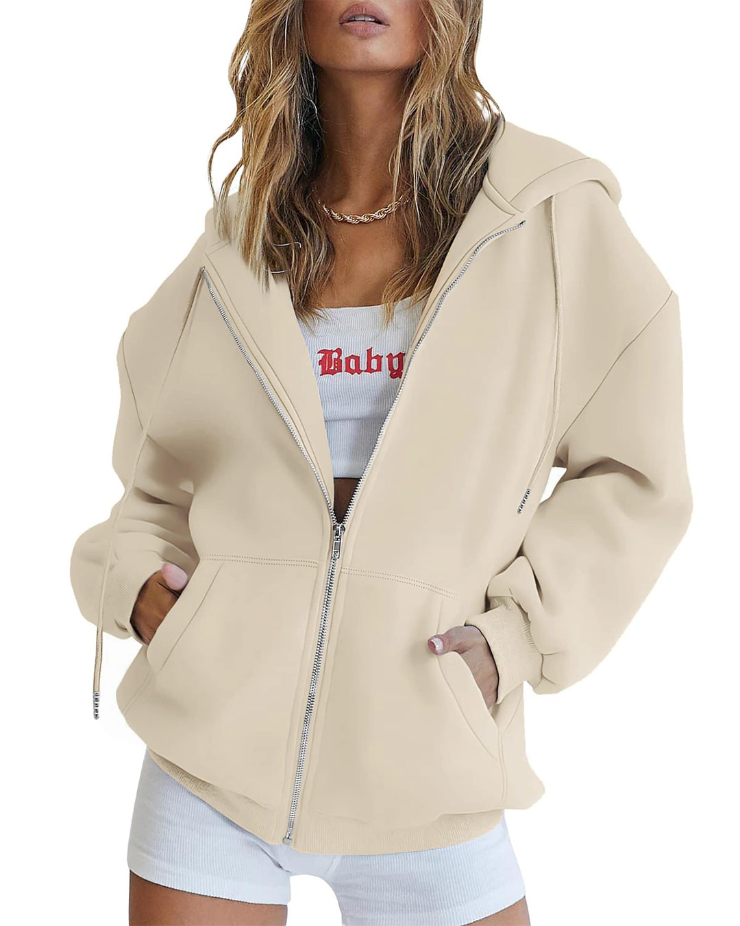 Hoodie Damen Sweatjacke 2025 Kapuzenjacke Herbst Winter Lang Sweatshirt Kapuzenpullover Mit Kapuze R